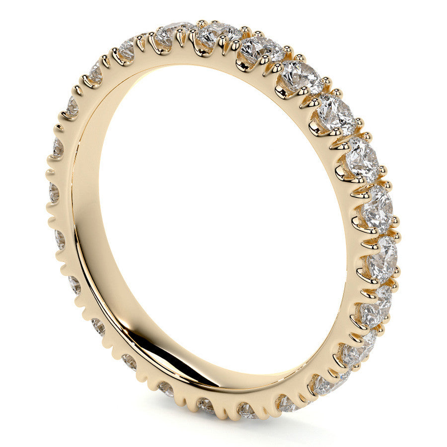Round Brilliant Split Prong Moissanite Eternity Ring 1.3ct - 1.5ct