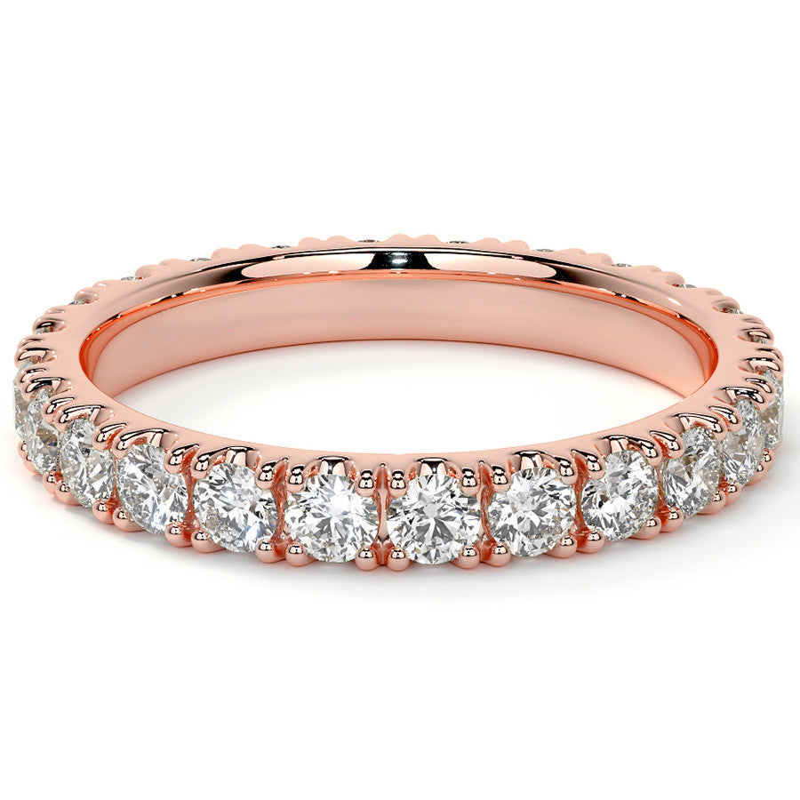 Round Brilliant Split Prong Moissanite Eternity Ring 1.3ct - 1.5ct