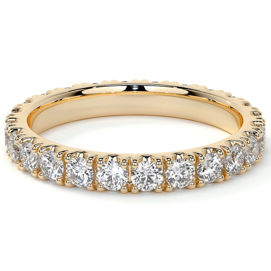 Round Brilliant Split Prong Moissanite Eternity Ring 1.3ct - 1.5ct
