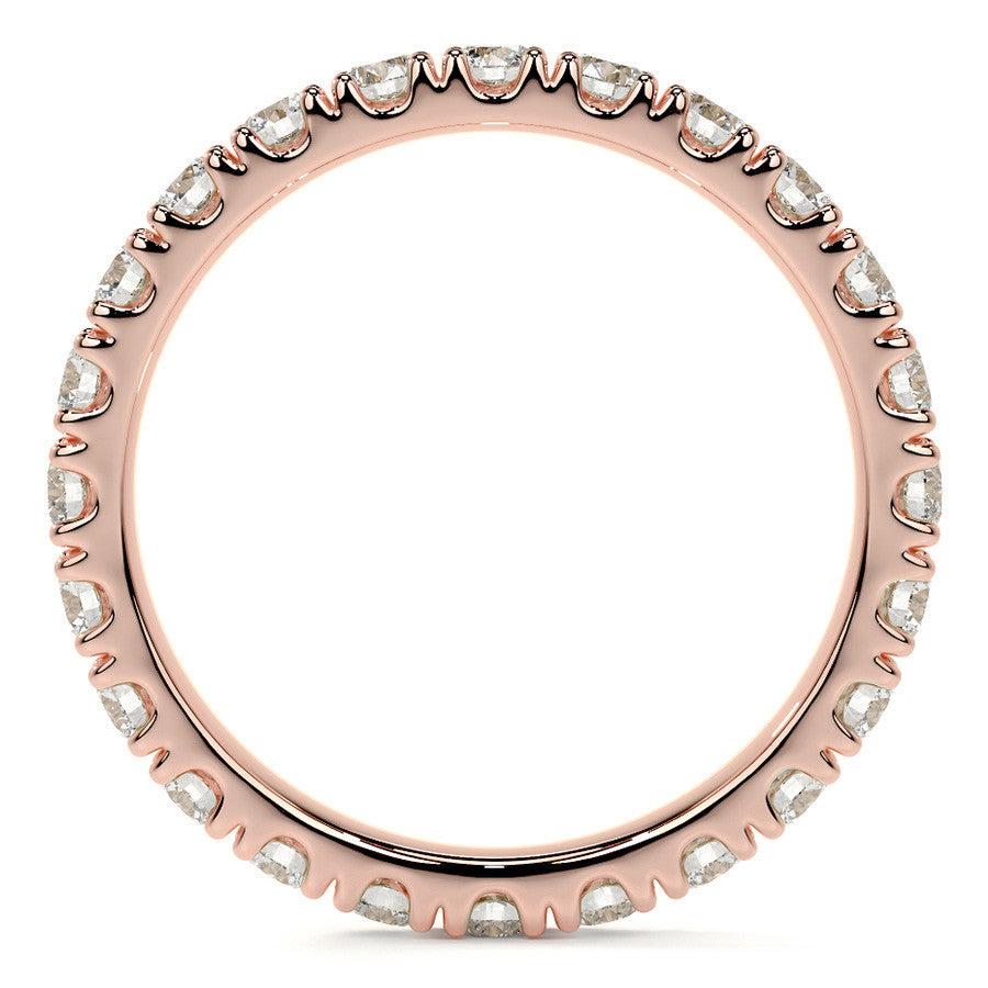 Round Brilliant Split Prong Moissanite Eternity Ring 1.3ct - 1.5ct