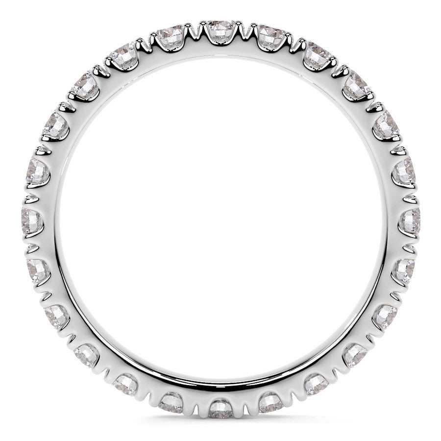 Round Brilliant Split Prong Moissanite Eternity Ring 1.3ct - 1.5ct