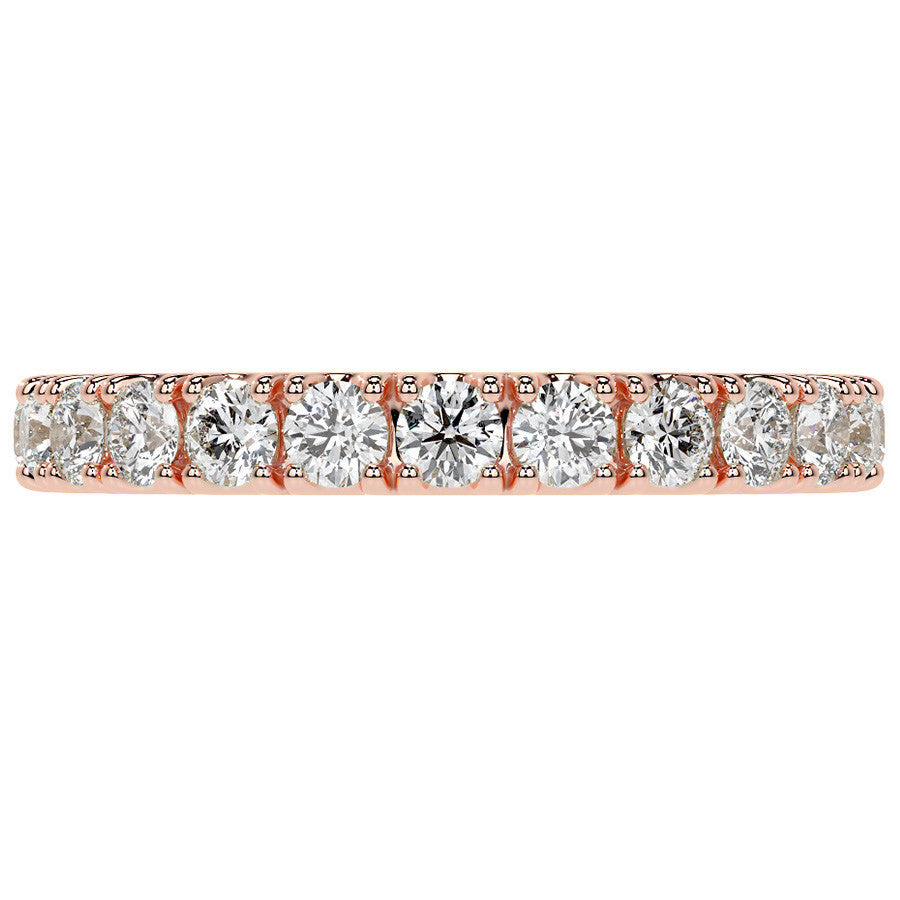 Round Brilliant Split Prong Moissanite Eternity Ring 1.3ct - 1.5ct