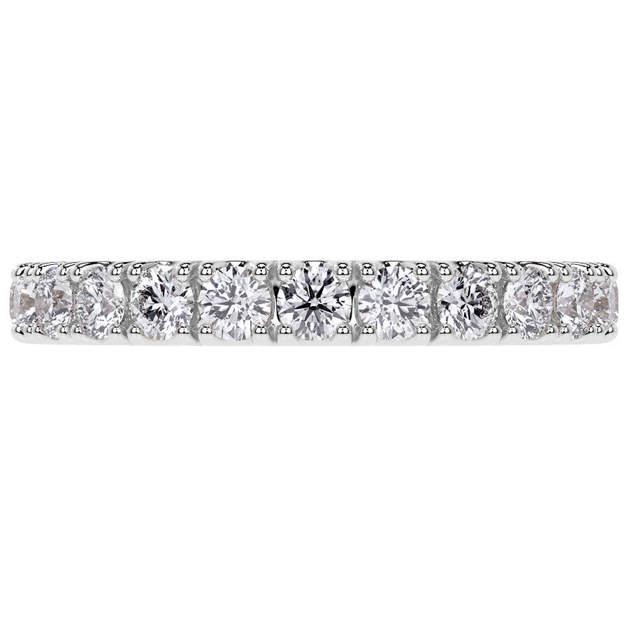 Round Brilliant Split Prong Moissanite Eternity Ring 1.3ct - 1.5ct