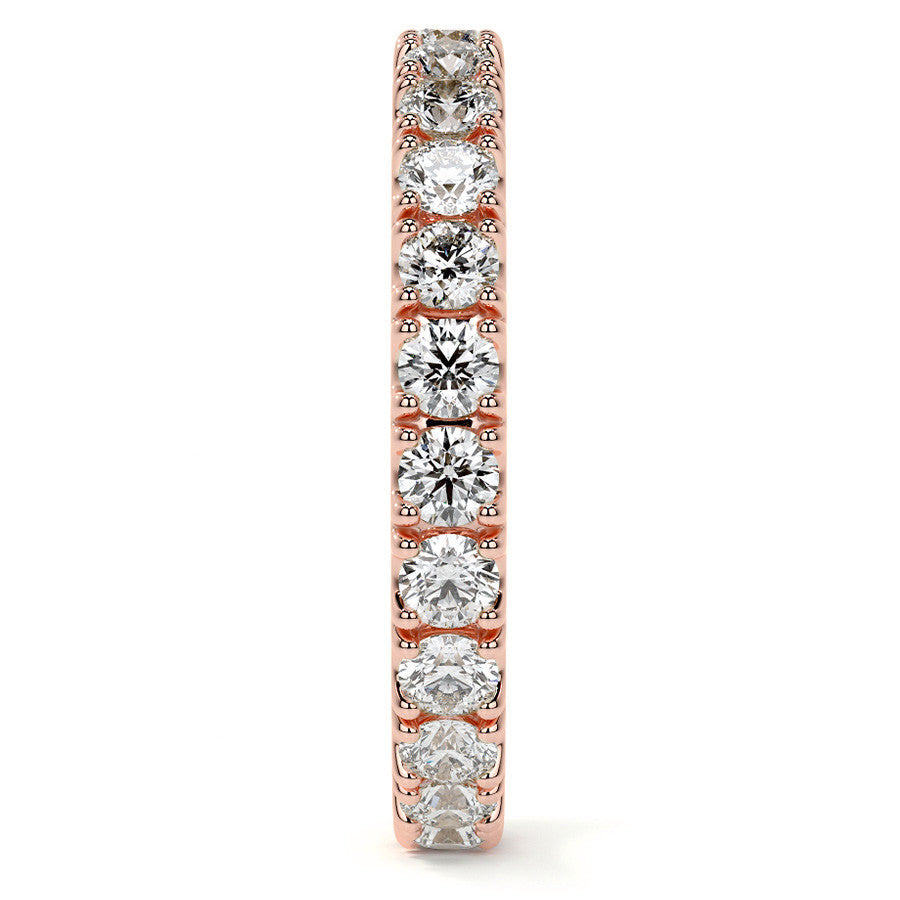 Round Brilliant Split Prong Moissanite Eternity Ring 1.3ct - 1.5ct