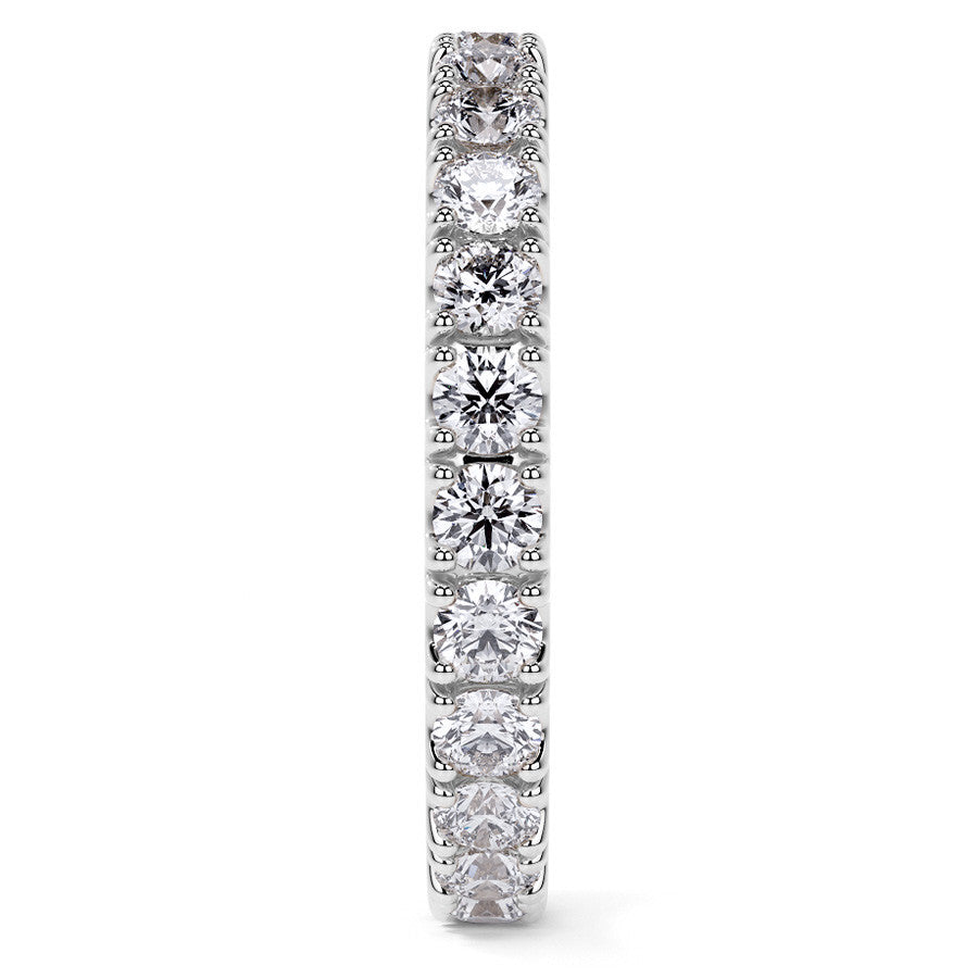 Round Brilliant Split Prong Moissanite Eternity Ring 1.3ct - 1.5ct