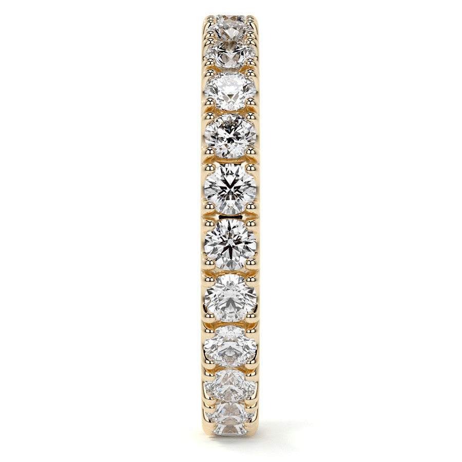 Round Brilliant Split Prong Moissanite Eternity Ring 1.3ct - 1.5ct