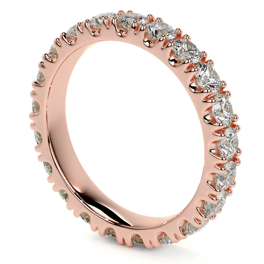 Round Brilliant Split Prong Moissanite Eternity Ring 1.9ct - 2.2ct