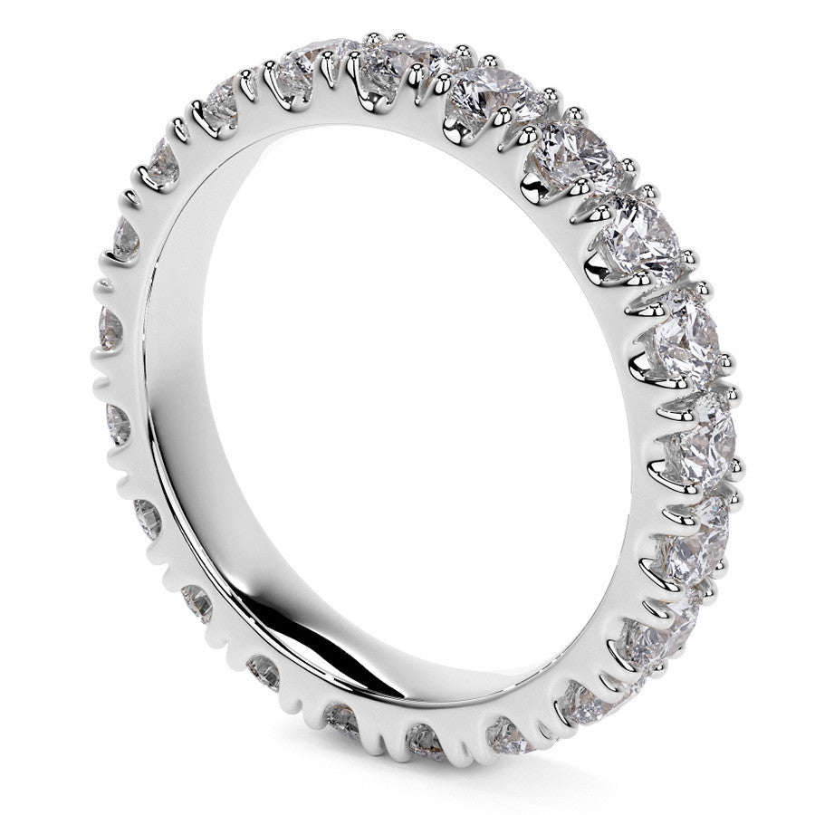 Round Brilliant Split Prong Moissanite Eternity Ring 1.9ct - 2.2ct
