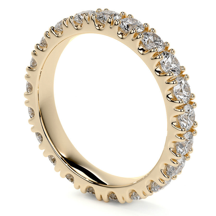 Round Brilliant Split Prong Moissanite Eternity Ring 1.9ct - 2.2ct