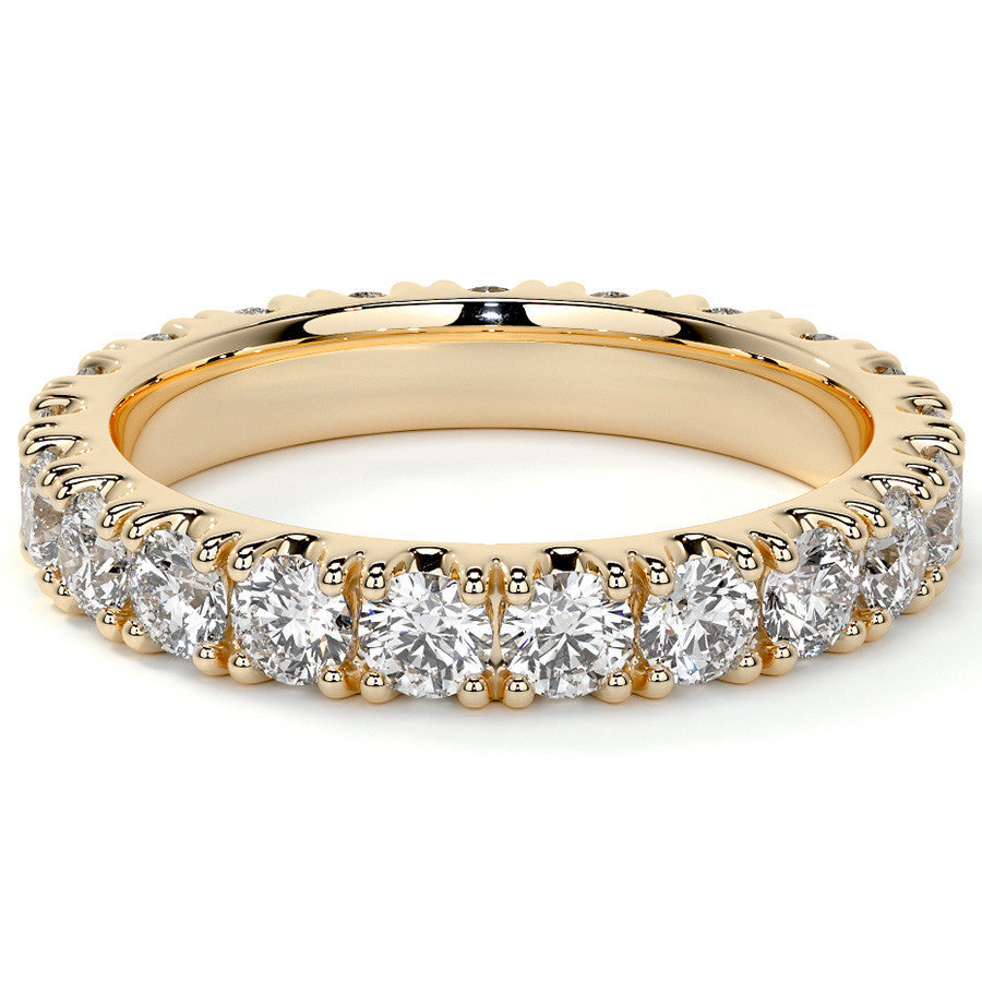 Round Brilliant Split Prong Moissanite Eternity Ring 1.9ct - 2.2ct