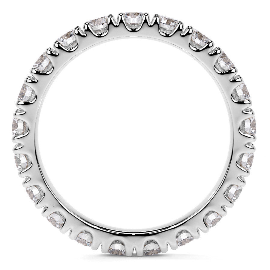 Round Brilliant Split Prong Moissanite Eternity Ring 1.9ct - 2.2ct