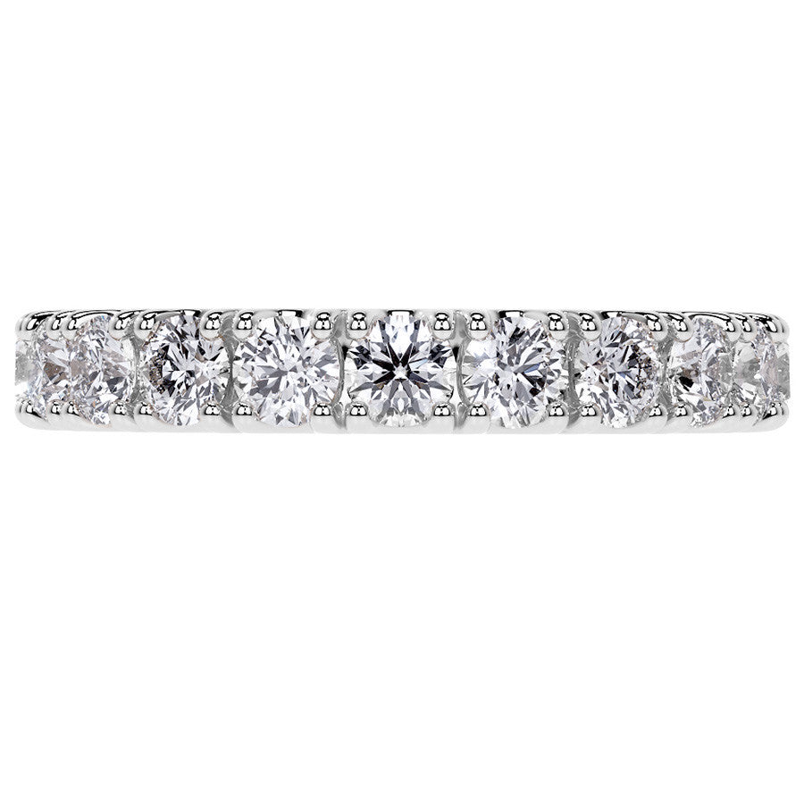 Round Brilliant Split Prong Moissanite Eternity Ring 1.9ct - 2.2ct