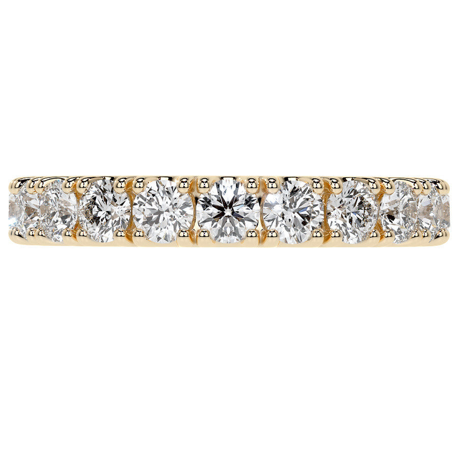 Round Brilliant Split Prong Moissanite Eternity Ring 1.9ct - 2.2ct