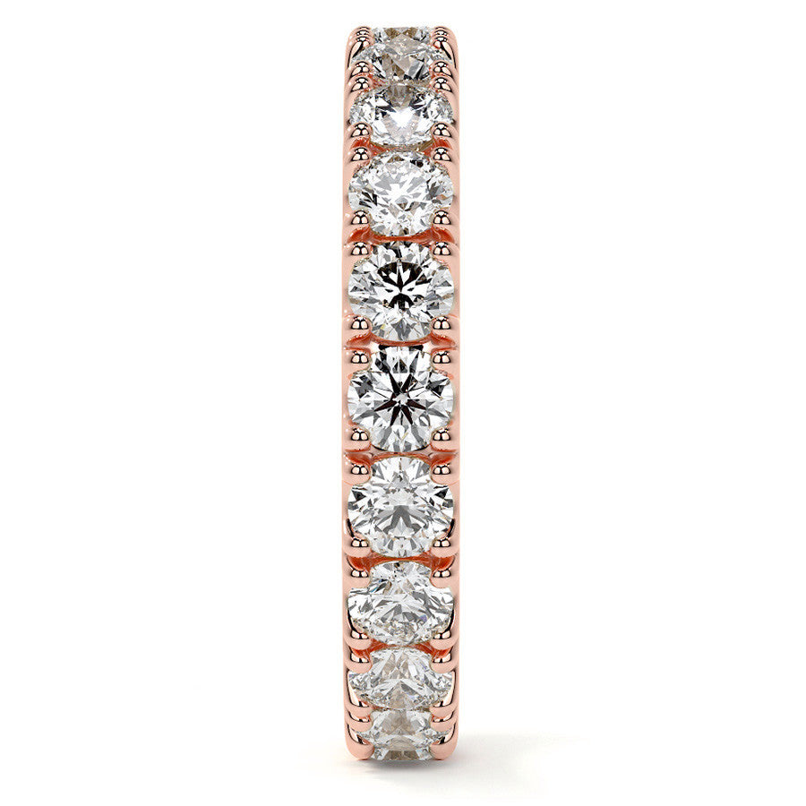 Round Brilliant Split Prong Moissanite Eternity Ring 1.9ct - 2.2ct