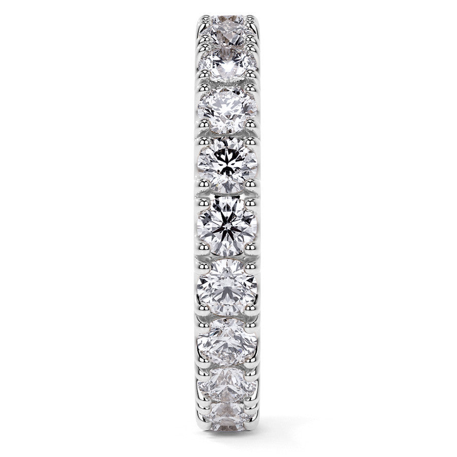 Round Brilliant Split Prong Moissanite Eternity Ring 1.9ct - 2.2ct