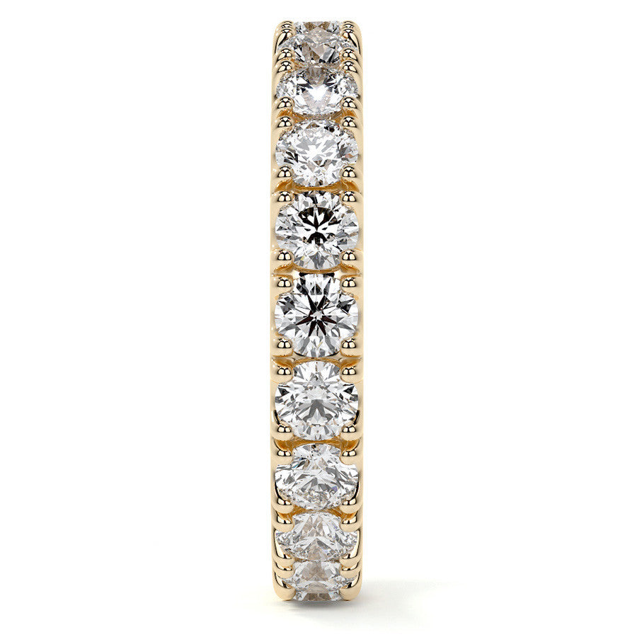 Round Brilliant Split Prong Moissanite Eternity Ring 1.9ct - 2.2ct