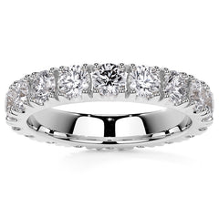Round Brilliant Split Prong Moissanite Eternity Ring 2.4ct - 2.7ct