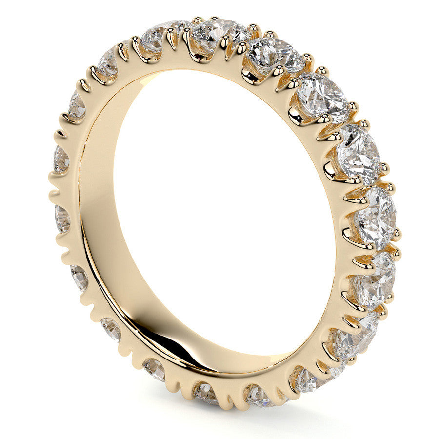 Round Brilliant Split Prong Moissanite Eternity Ring 2.4ct - 2.7ct
