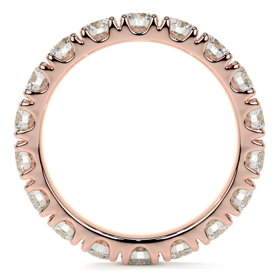 Round Brilliant Split Prong Moissanite Eternity Ring 2.4ct - 2.7ct