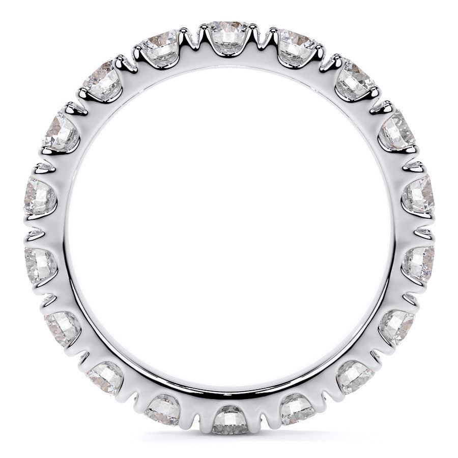 Round Brilliant Split Prong Moissanite Eternity Ring 2.4ct - 2.7ct