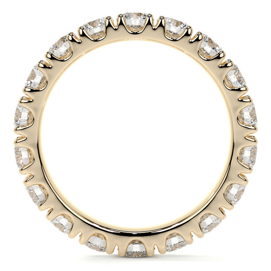 Round Brilliant Split Prong Moissanite Eternity Ring 2.4ct - 2.7ct