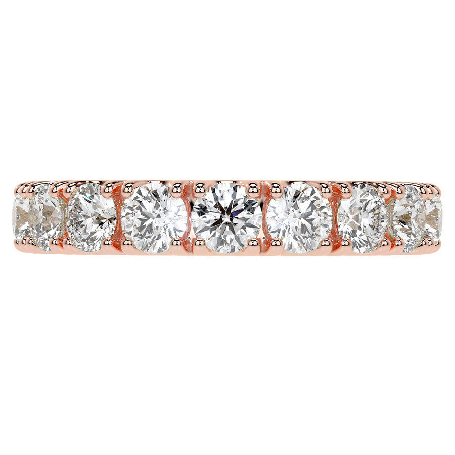 Round Brilliant Split Prong Moissanite Eternity Ring 2.4ct - 2.7ct