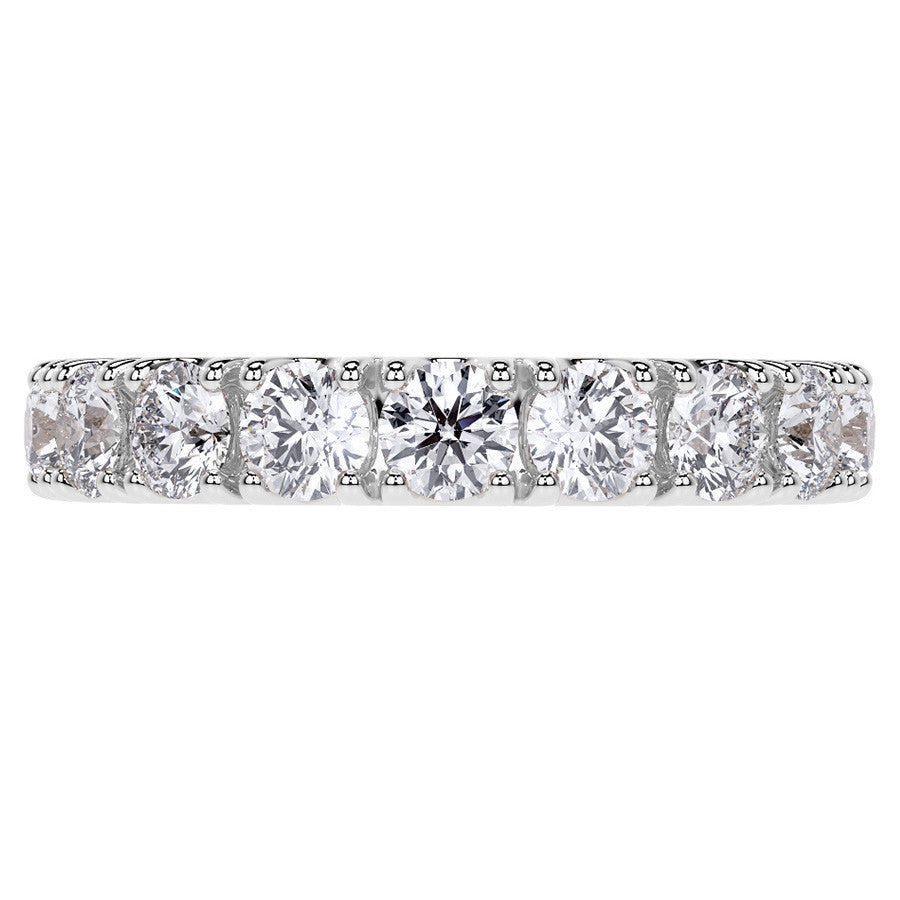 Round Brilliant Split Prong Moissanite Eternity Ring 2.4ct - 2.7ct