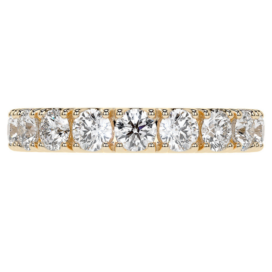 Round Brilliant Split Prong Moissanite Eternity Ring 2.4ct - 2.7ct