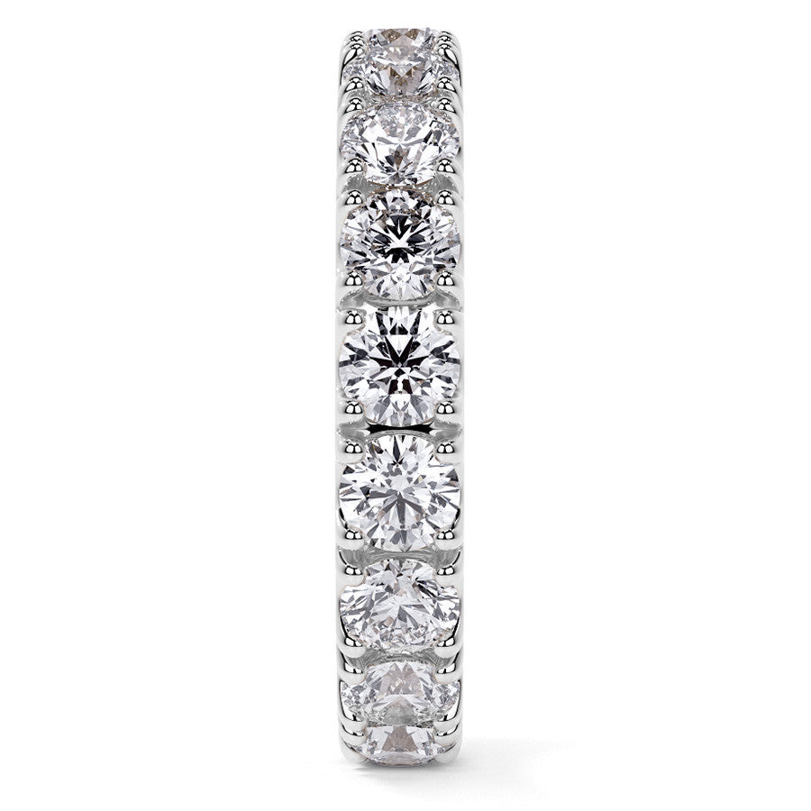 Round Brilliant Split Prong Moissanite Eternity Ring 2.4ct - 2.7ct