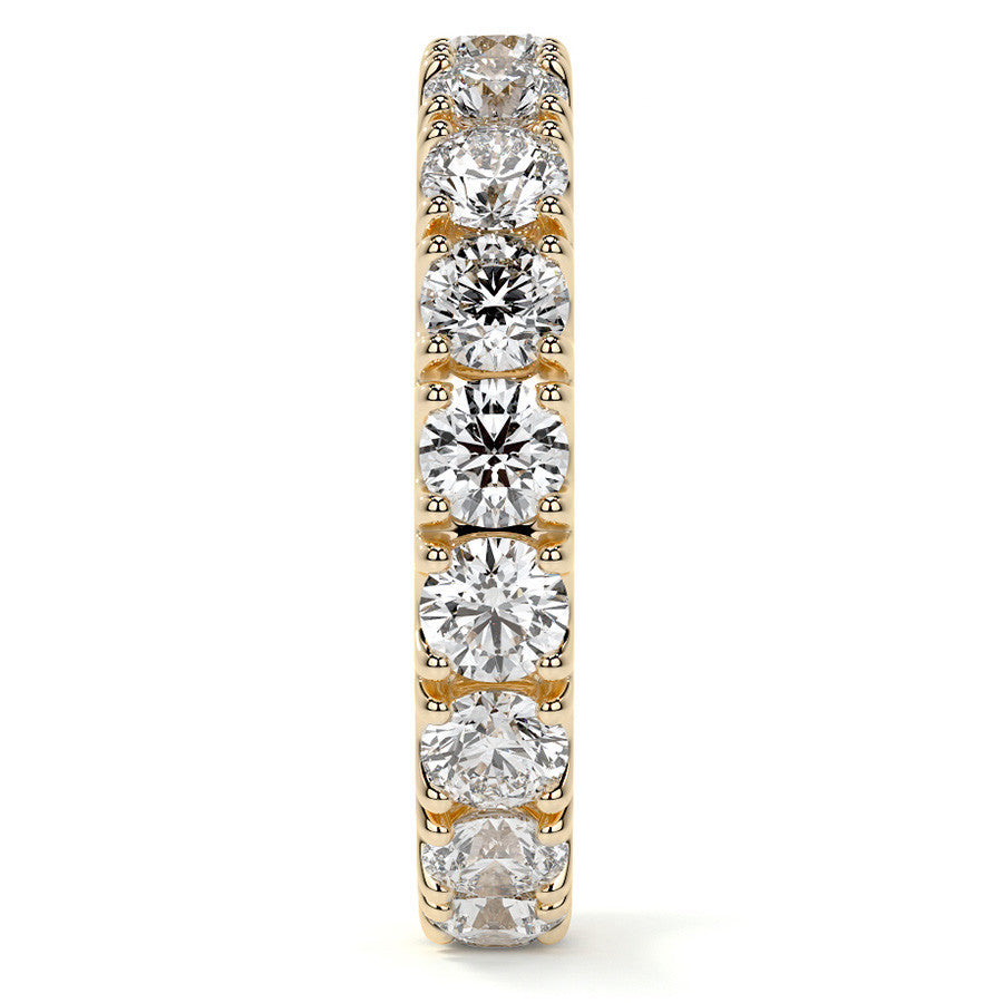 Round Brilliant Split Prong Moissanite Eternity Ring 2.4ct - 2.7ct