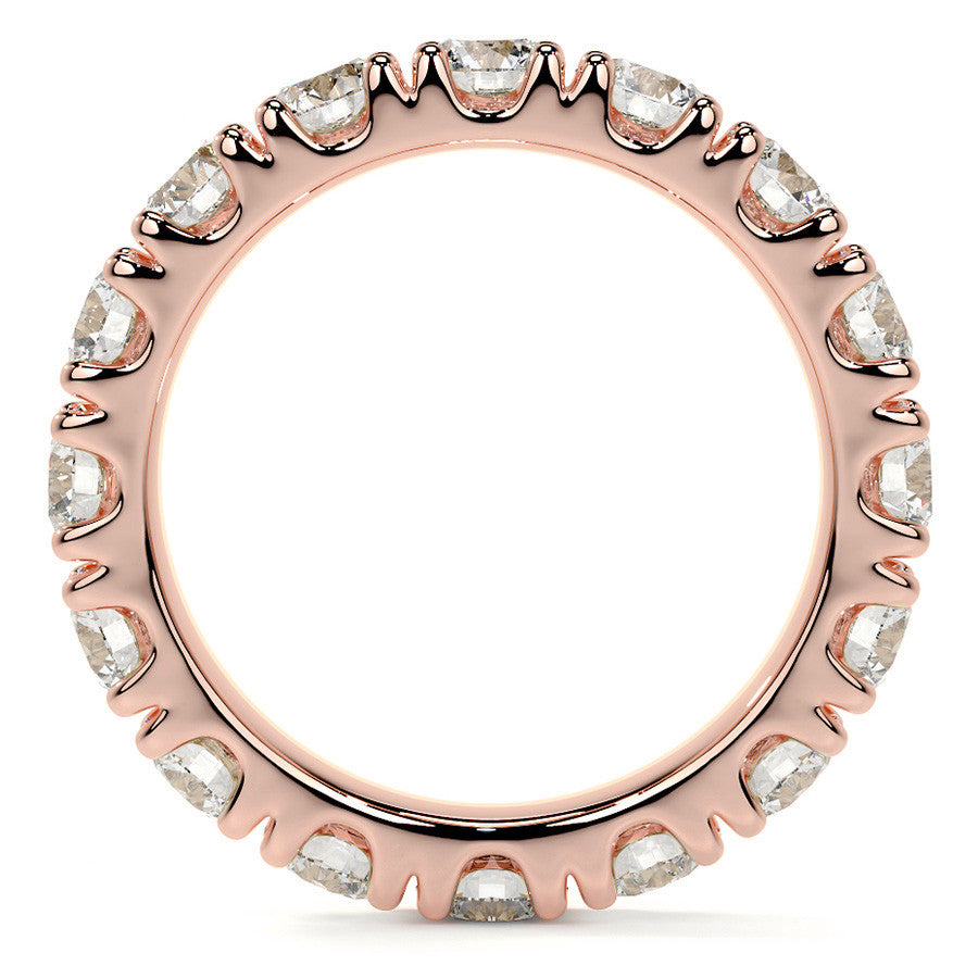 Round Brilliant Split Prong Moissanite Eternity Ring 3.5ct - 4.2ct