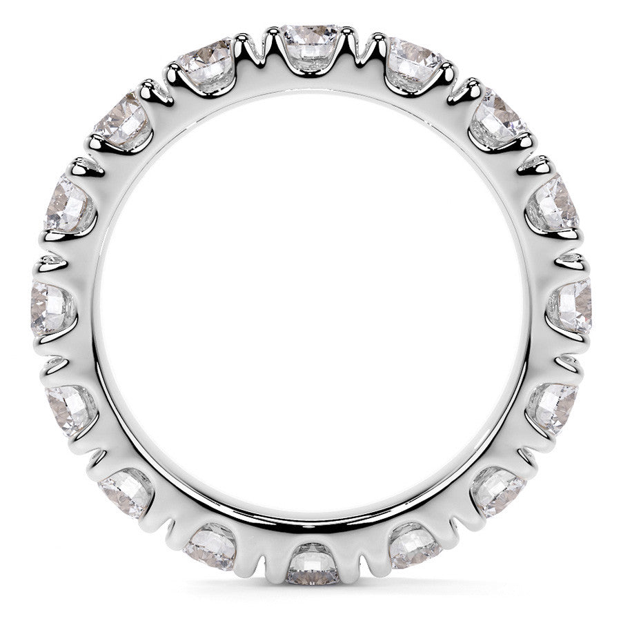 Round Brilliant Split Prong Moissanite Eternity Ring 3.5ct - 4.2ct