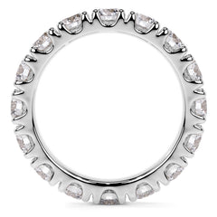 Round Brilliant Split Prong Moissanite Eternity Ring 3.5ct - 4.2ct