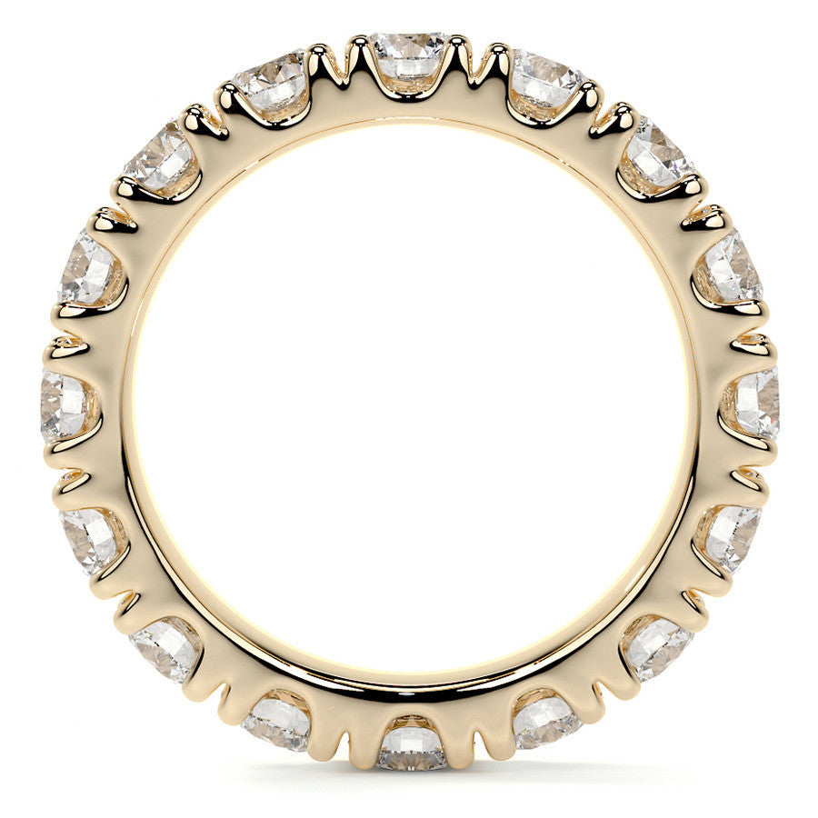 Round Brilliant Split Prong Moissanite Eternity Ring 3.5ct - 4.2ct