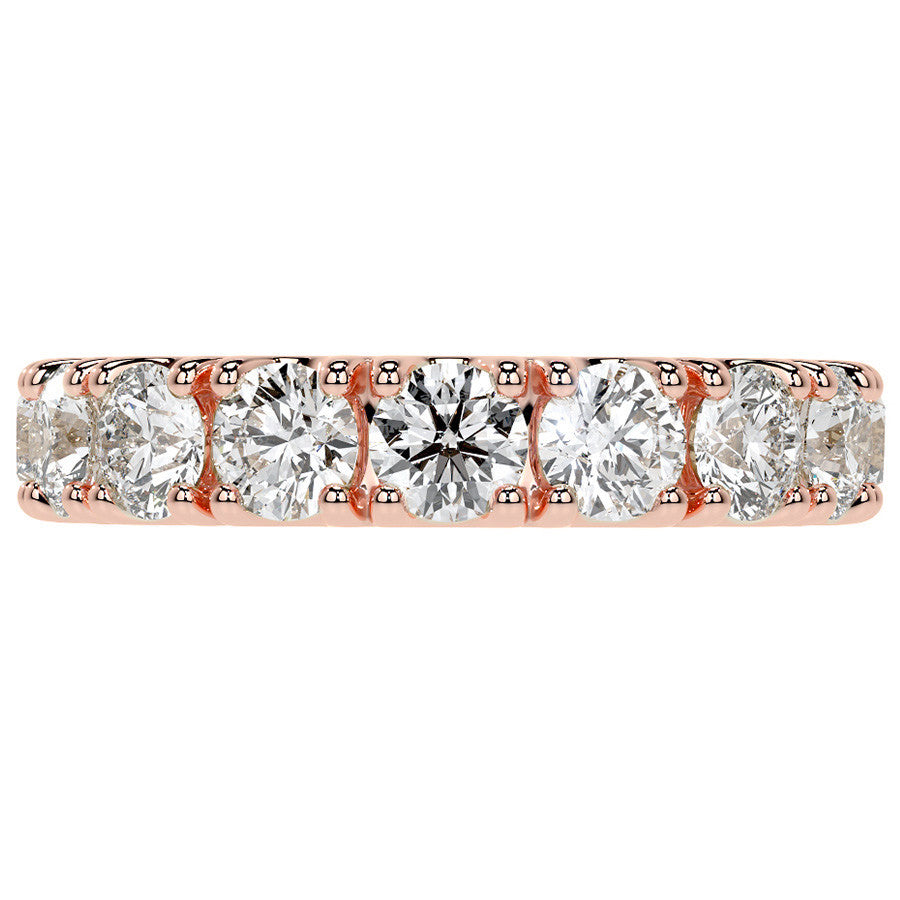 Round Brilliant Split Prong Moissanite Eternity Ring 3.5ct - 4.2ct