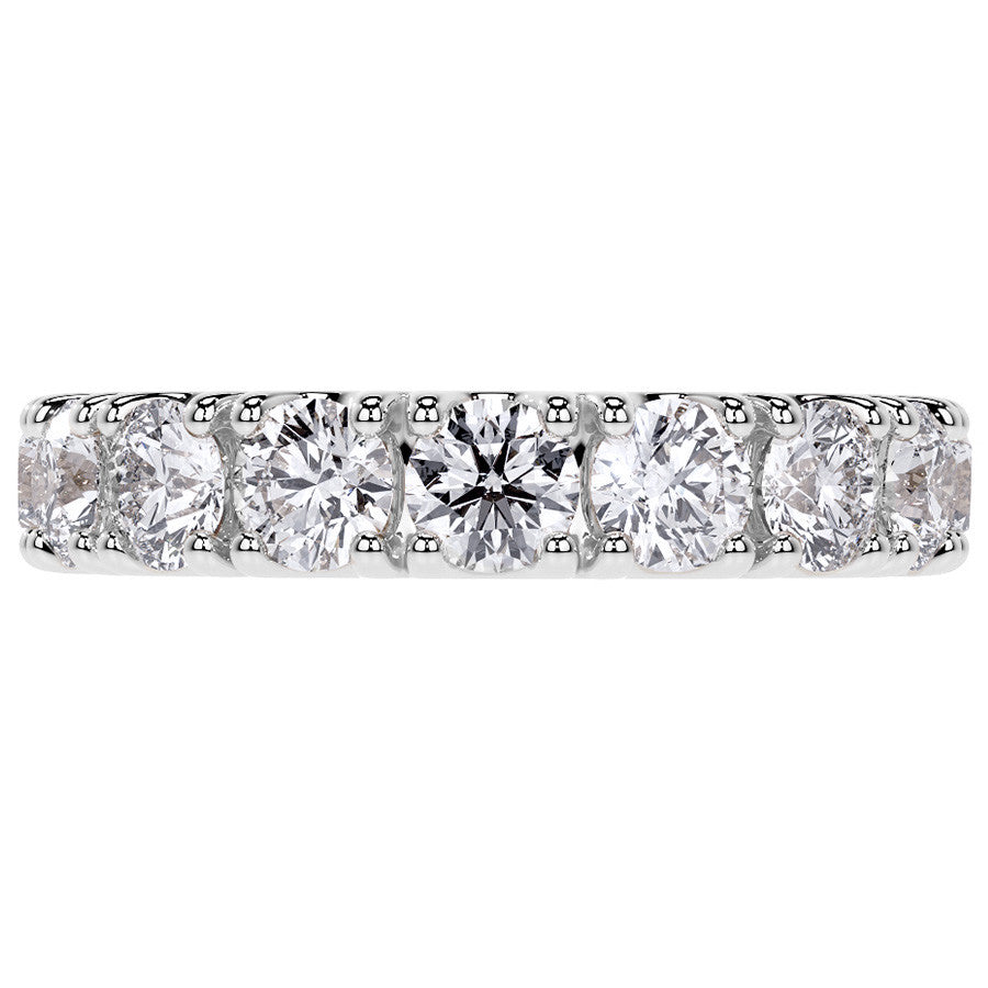 Round Brilliant Split Prong Moissanite Eternity Ring 3.5ct - 4.2ct