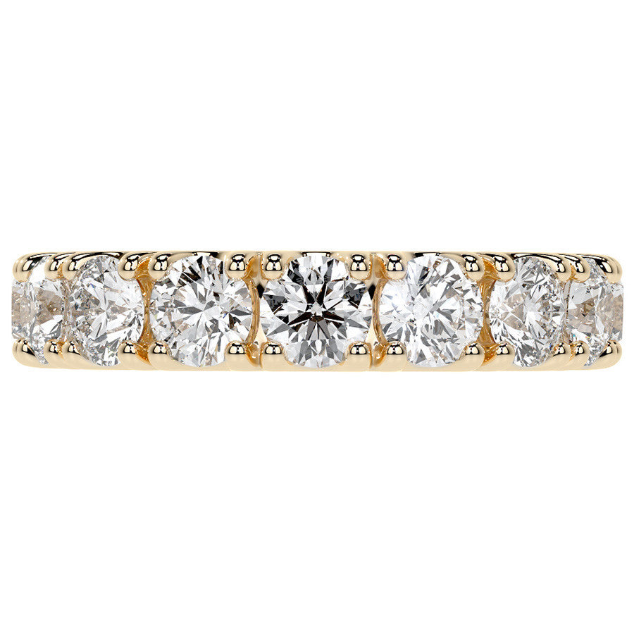 Round Brilliant Split Prong Moissanite Eternity Ring 3.5ct - 4.2ct