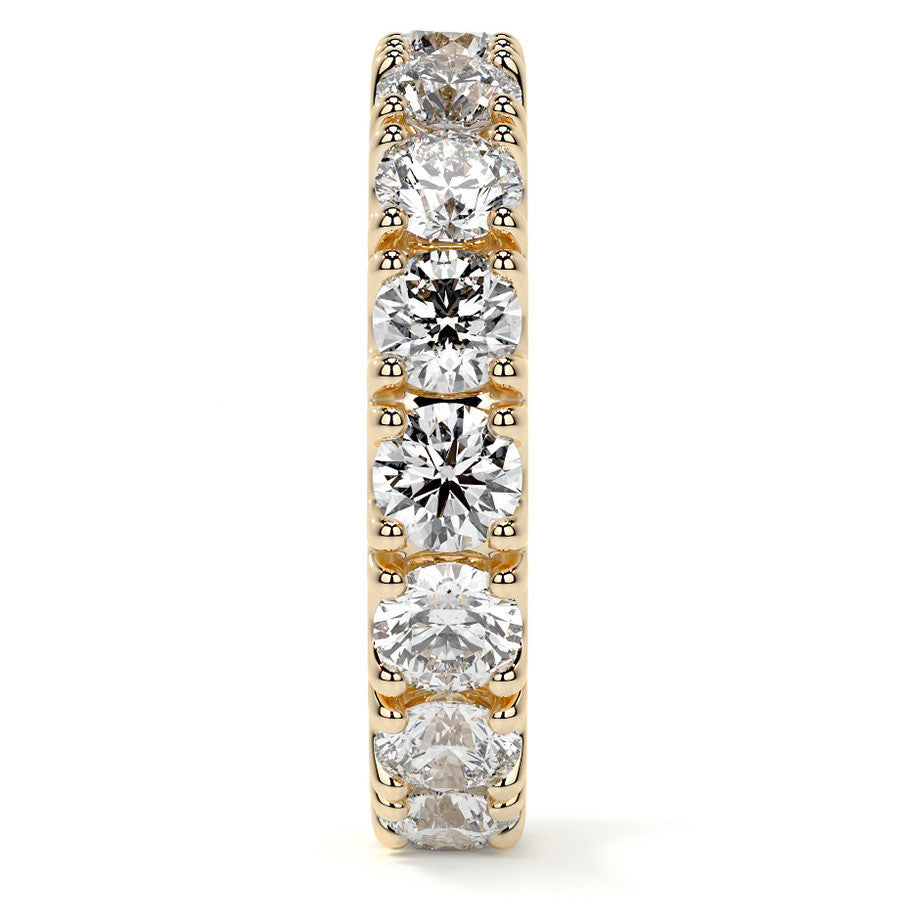 Round Brilliant Split Prong Moissanite Eternity Ring 3.5ct - 4.2ct