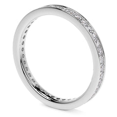 Round Brilliant Channel Setting Moissanite Eternity Ring 0.5ct - 0.6ct
