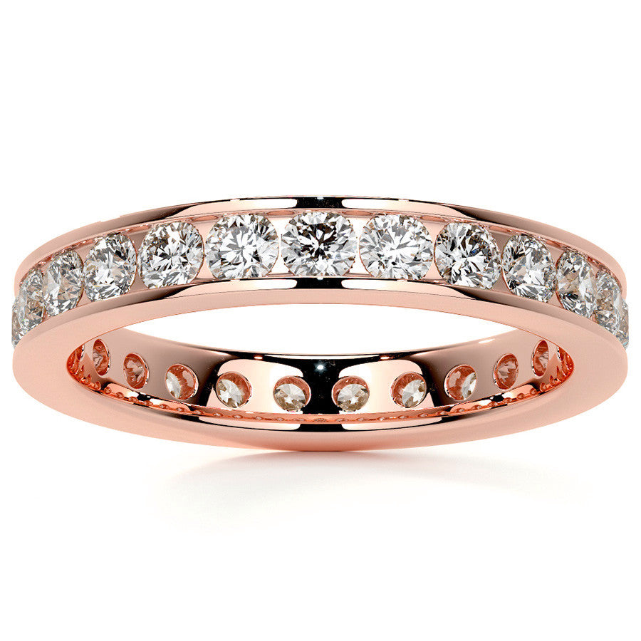 Round Brilliant Channel Setting Moissanite Eternity Ring 1.2ct - 1.4ct