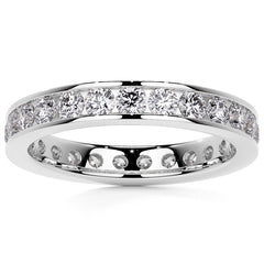 Round Brilliant Channel Setting Moissanite Eternity Ring 1.2ct - 1.4ct