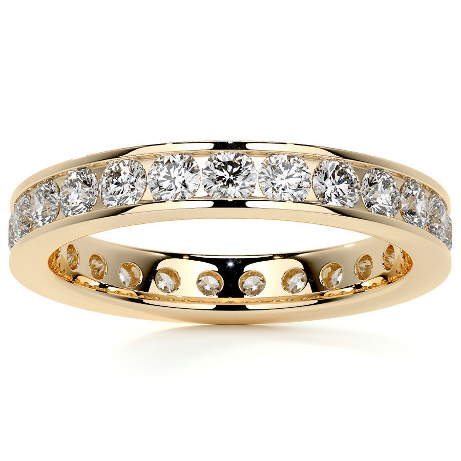 Round Brilliant Channel Setting Moissanite Eternity Ring 1.2ct - 1.4ct