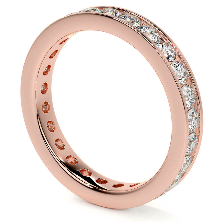 Round Brilliant Channel Setting Moissanite Eternity Ring 1.2ct - 1.4ct