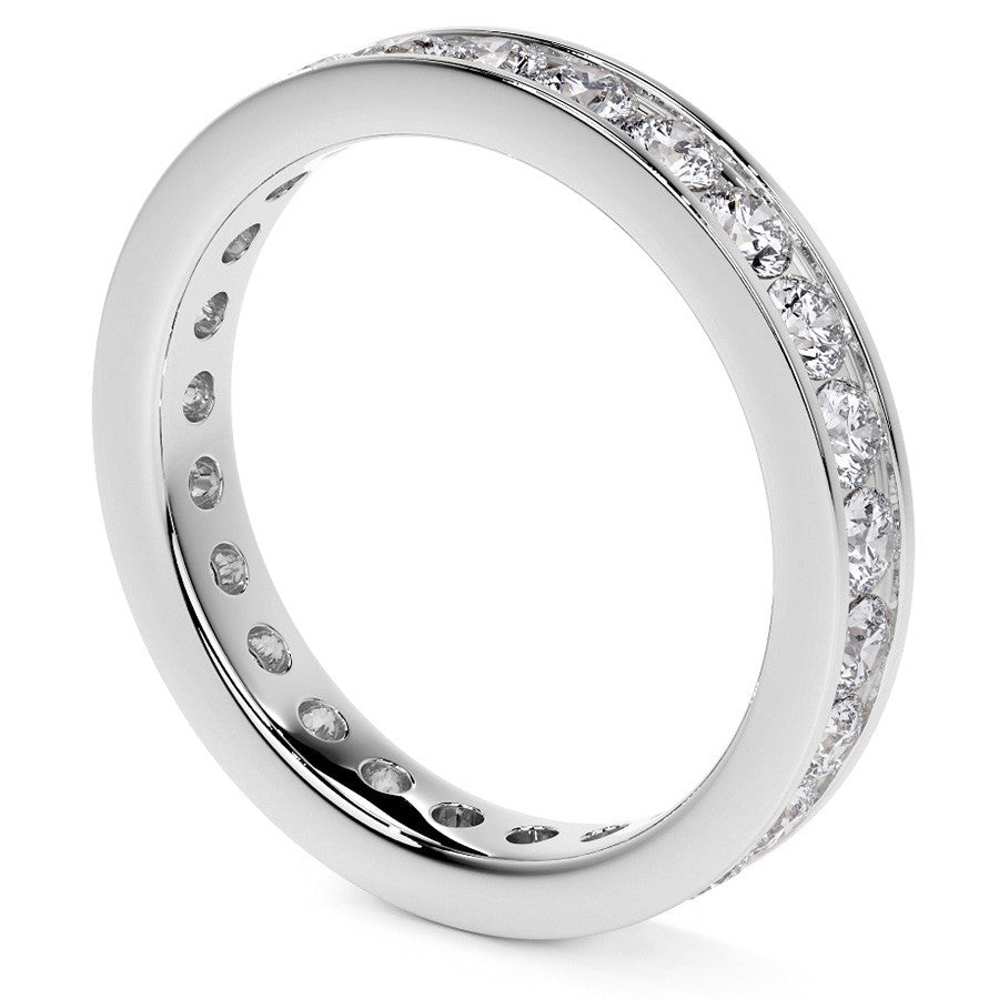 Round Brilliant Channel Setting Moissanite Eternity Ring 1.2ct - 1.4ct