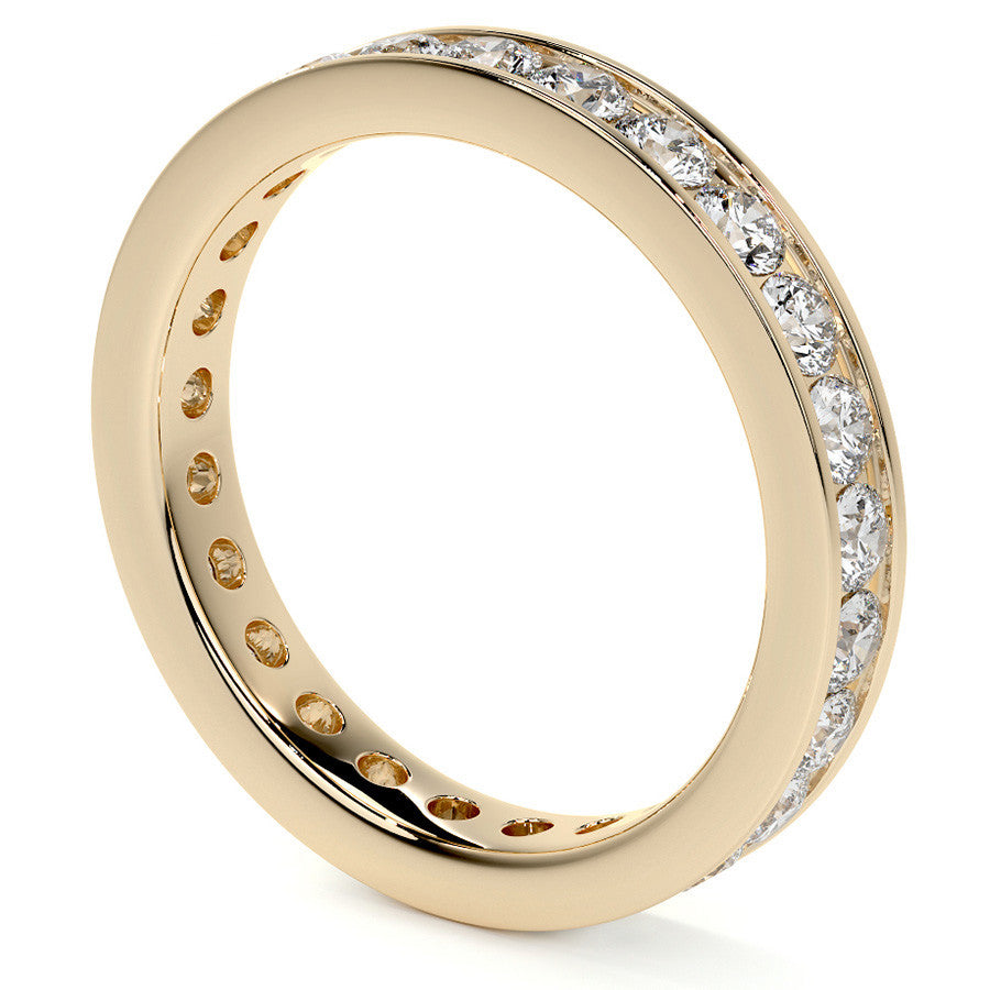 Round Brilliant Channel Setting Moissanite Eternity Ring 1.2ct - 1.4ct
