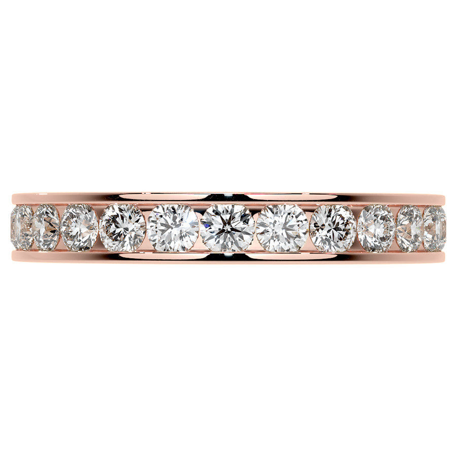 Round Brilliant Channel Setting Moissanite Eternity Ring 1.2ct - 1.4ct