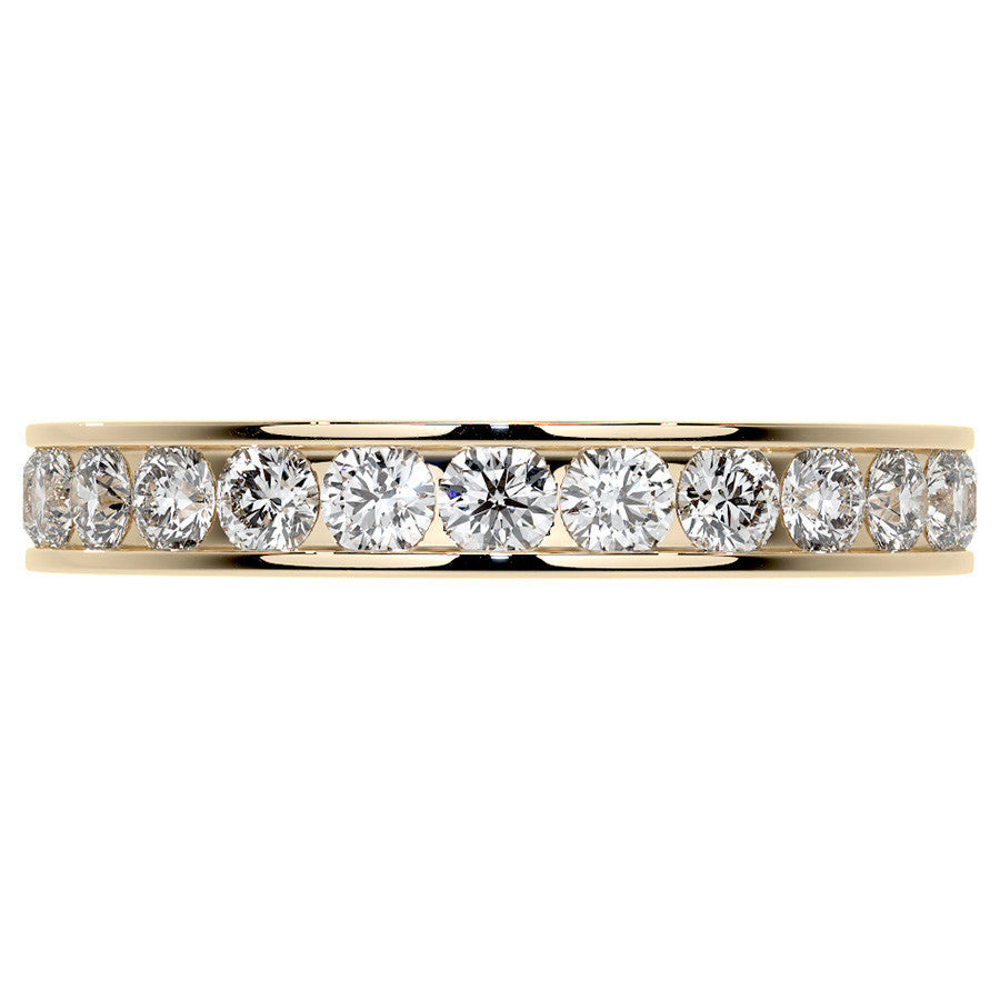 Round Brilliant Channel Setting Moissanite Eternity Ring 1.2ct - 1.4ct