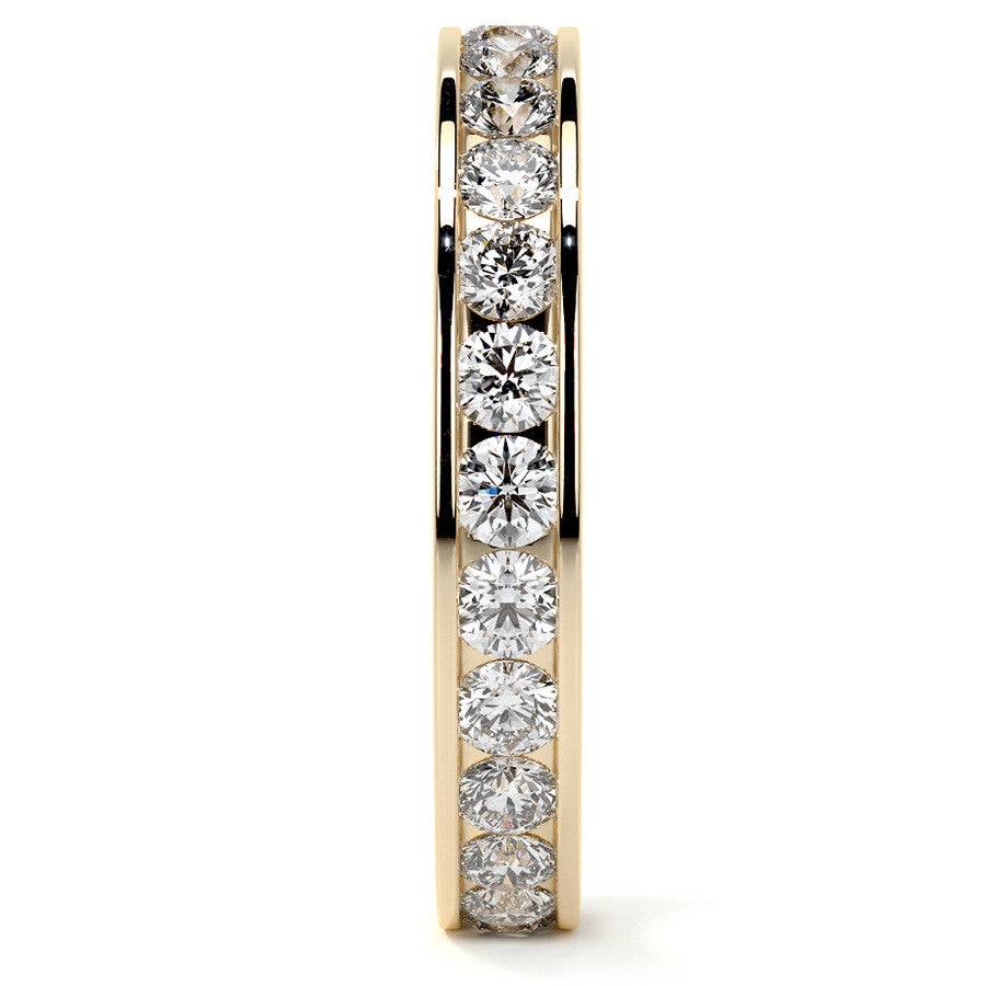 Round Brilliant Channel Setting Moissanite Eternity Ring 1.2ct - 1.4ct