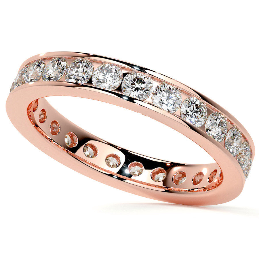 Round Brilliant Channel Setting Moissanite Eternity Ring 1.2ct - 1.4ct