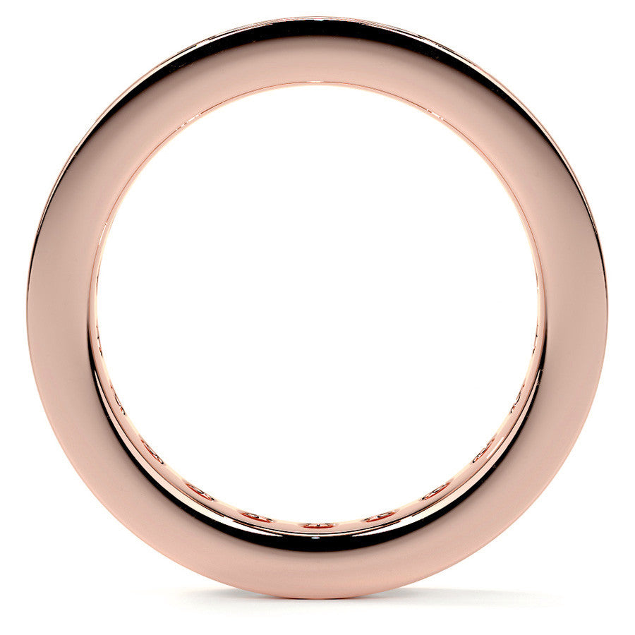 Round Brilliant Channel Setting Moissanite Eternity Ring 1.8ct - 2.1ct